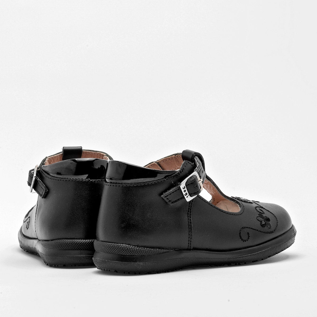 Zapato escolar de piel para bebé niña marca Dogi Negro cod. 128429