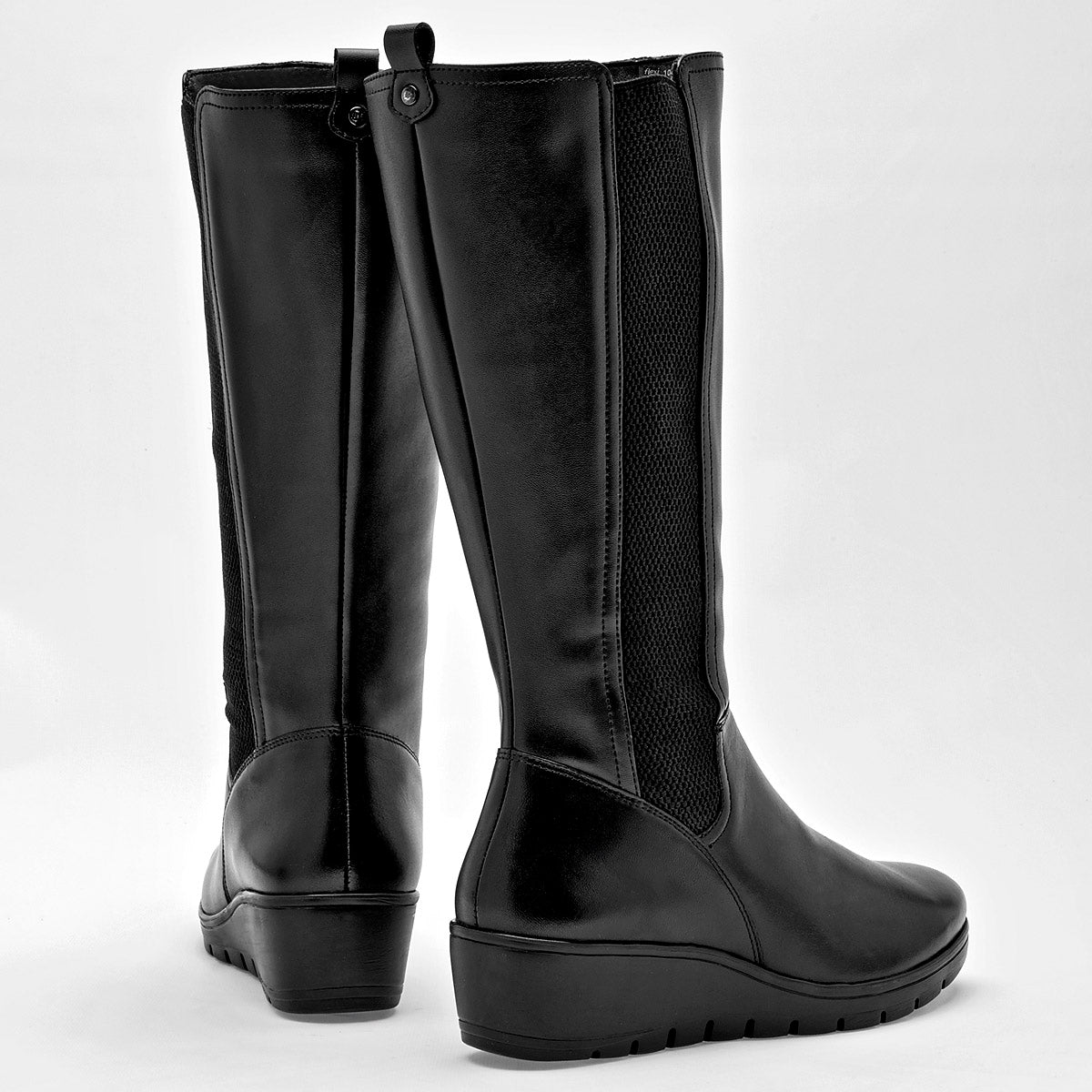 Bota caña larga para mujer marca Flexi Negro cod. 128516