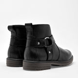 Bota de piel para hombre marca Flexi Negro cod. 128590