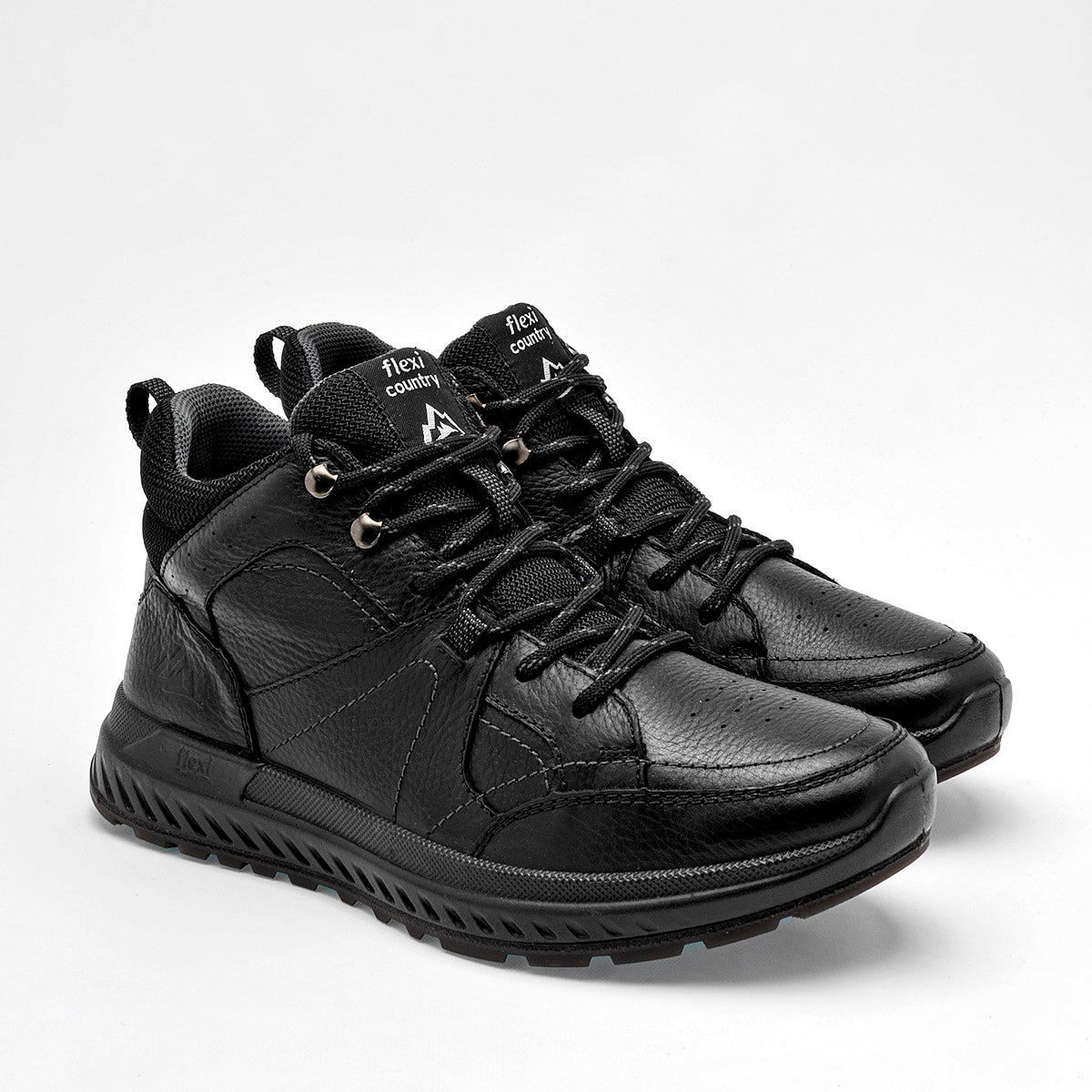 Bota de piel para hombre marca Flexi Negro cod. 128594