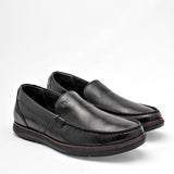 Mocasín de piel para hombre marca Flexi Negro cod. 128596