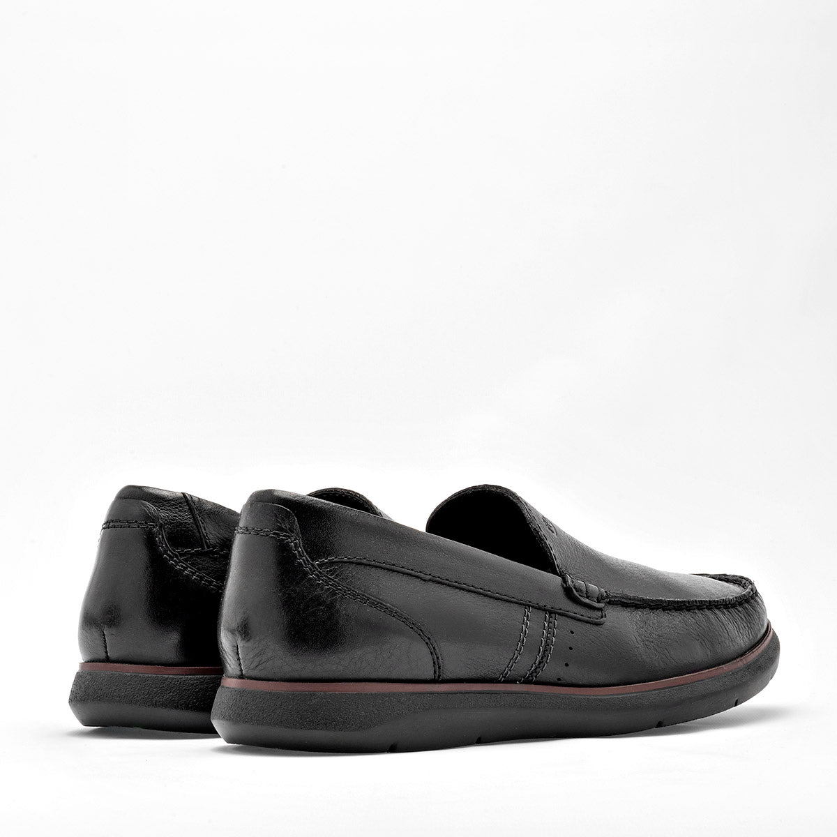 Mocasín de piel para hombre marca Flexi Negro cod. 128596