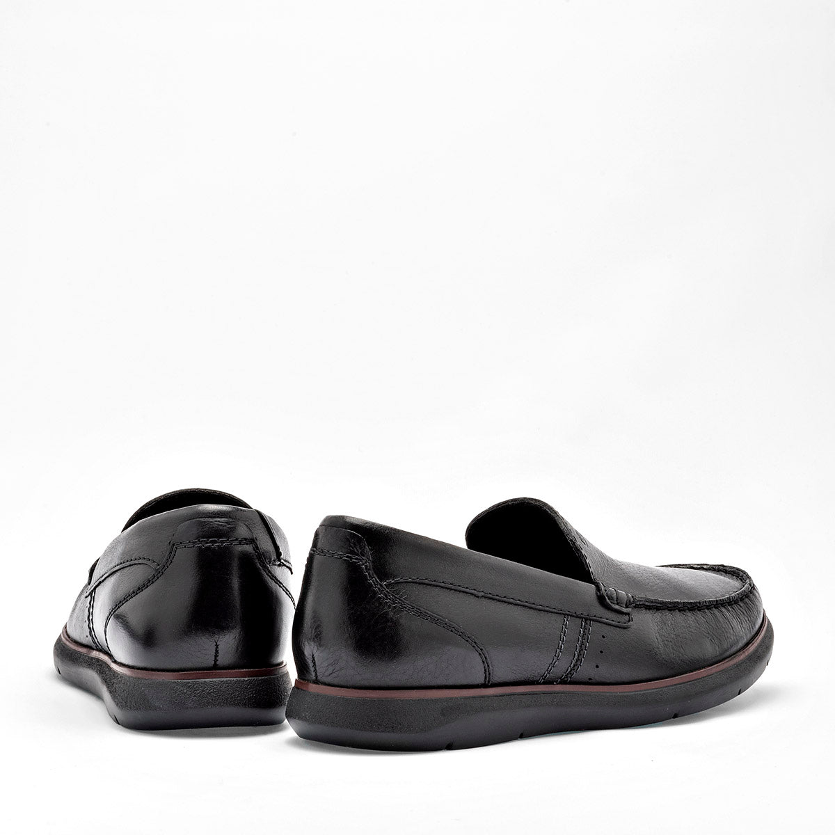 Mocasín de piel para hombre marca Flexi Negro cod. 128596