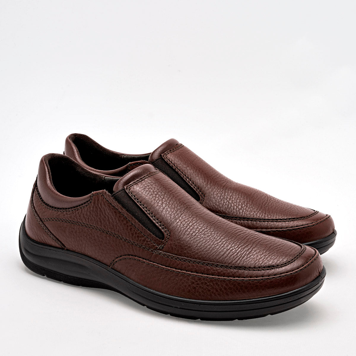 Slip on piel para hombre marca Flexi Café cod. 128611