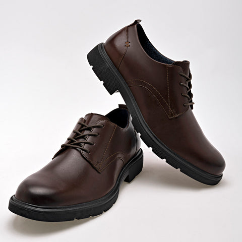 Zapato de piel para hombre marca Flexi Café cod. 128612