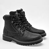 Bota de piel para hombre marca Flexi Negro cod. 128617