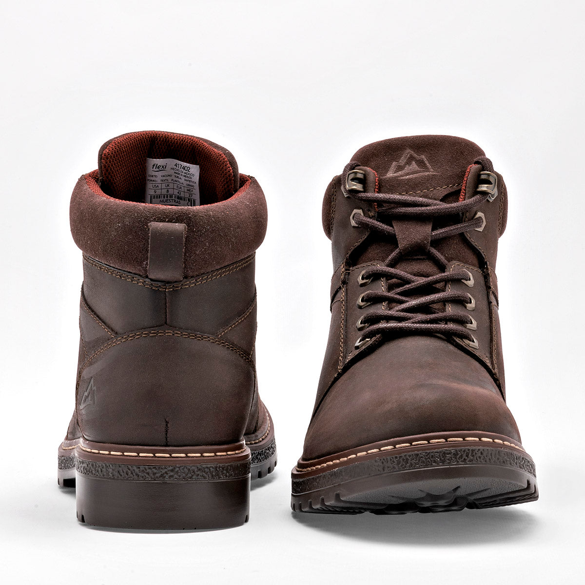 Bota de piel para hombre marca Flexi Café cod. 128618