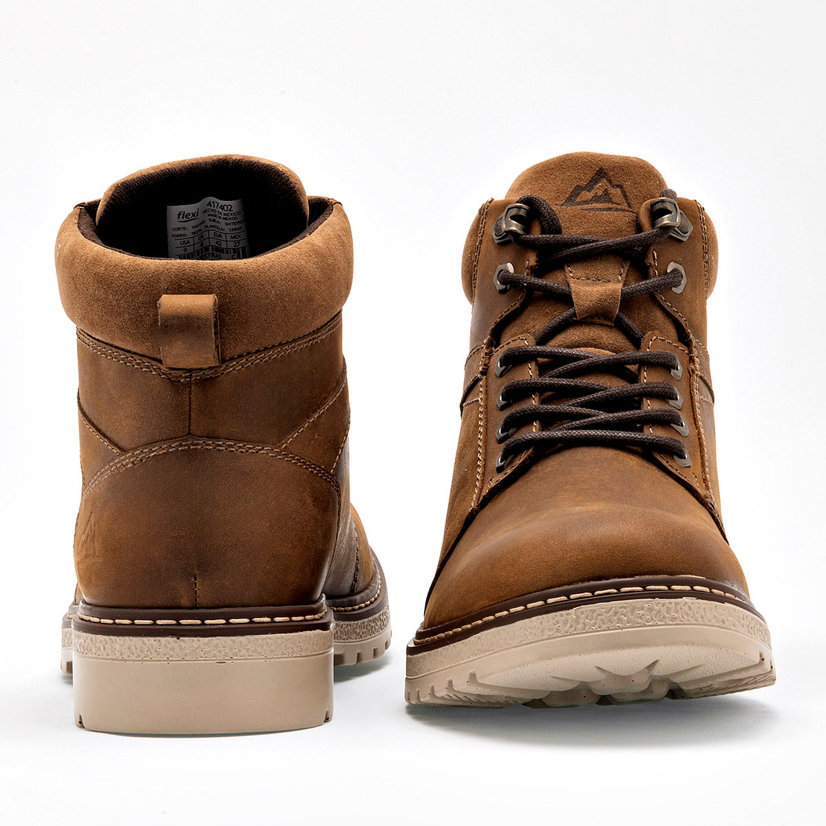 Bota de piel para hombre marca Flexi Camel cod. 128619