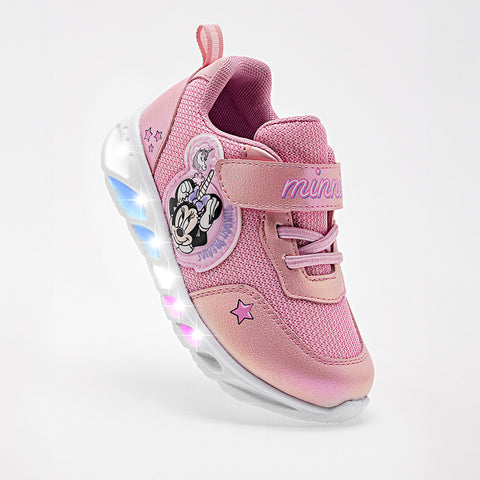 Tenis urbano Minnie Mouse con luces Tropicana para niña preescolar