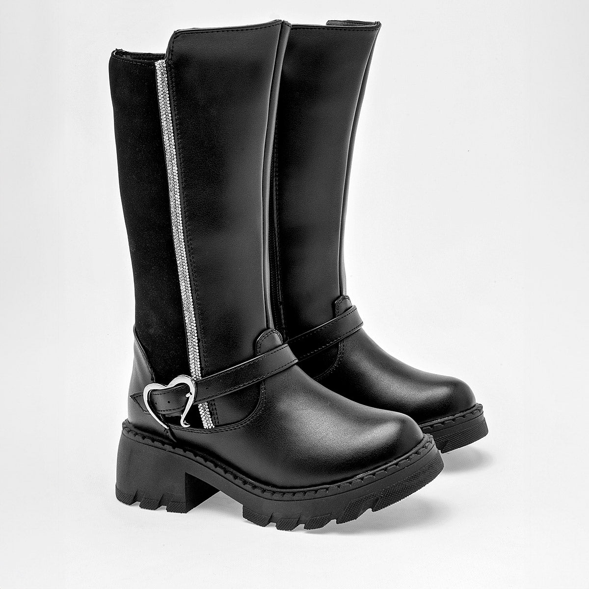 Bota caña media para niña marca Mia Negro cod. 128749