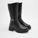 Bota caña larga para niña marca Yuyin Negro cod. 128795