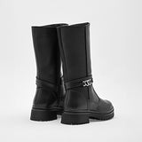 Bota caña larga para niña marca Yuyin Negro cod. 128795