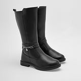 Bota caña larga para niña marca Yuyin Negro cod. 128797