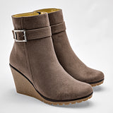 Bota caña corta para mujer marca Catalina Café cod. 128847