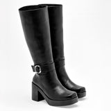 Bota caña larga para mujer marca Catalina Negro cod. 128849