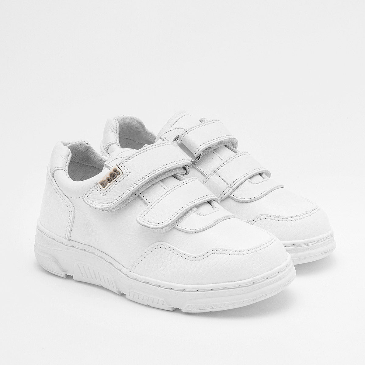 Tenis escolar de piel para Niño marca Dogi Blanco cod. 128868