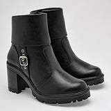 Bota caña corta para mujer marca Green Love Negro cod. 128887