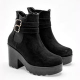 Bota caña corta para mujer marca Kandy Live Negro cod. 128897