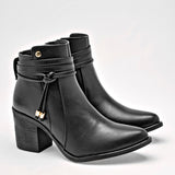 Bota caña corta para mujer marca Moramora Negro cod. 128902