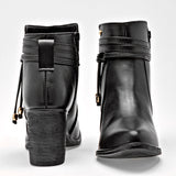 Bota caña corta para mujer marca Moramora Negro cod. 128902