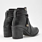 Bota caña corta para mujer marca Moramora Negro cod. 128902