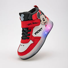 Tenis urbano tipo Botín Mickey Mouse con luces Tropicana para Niño preescolar