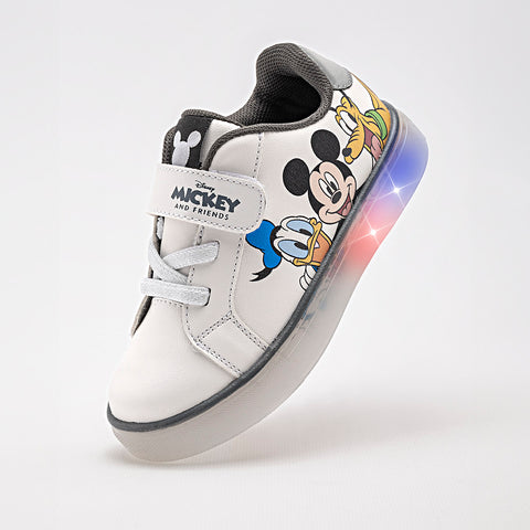 Tenis urbano Mickey Mouse con luces Tropicana para niño preescolar