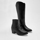 Bota caña corta para mujer marca Moramora Negro cod. 128953