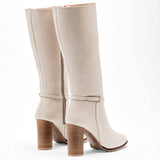 Bota caña larga para mujer marca Pietro Alessandro Beige cod. 128961