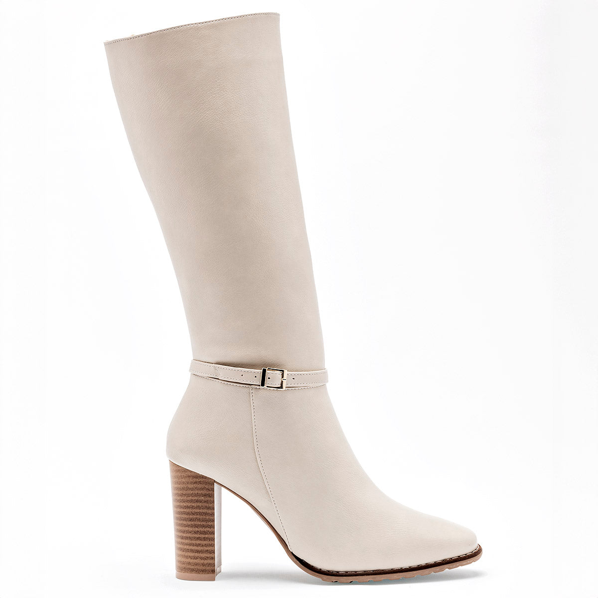 Bota caña larga para mujer marca Pietro Alessandro Beige cod. 128961