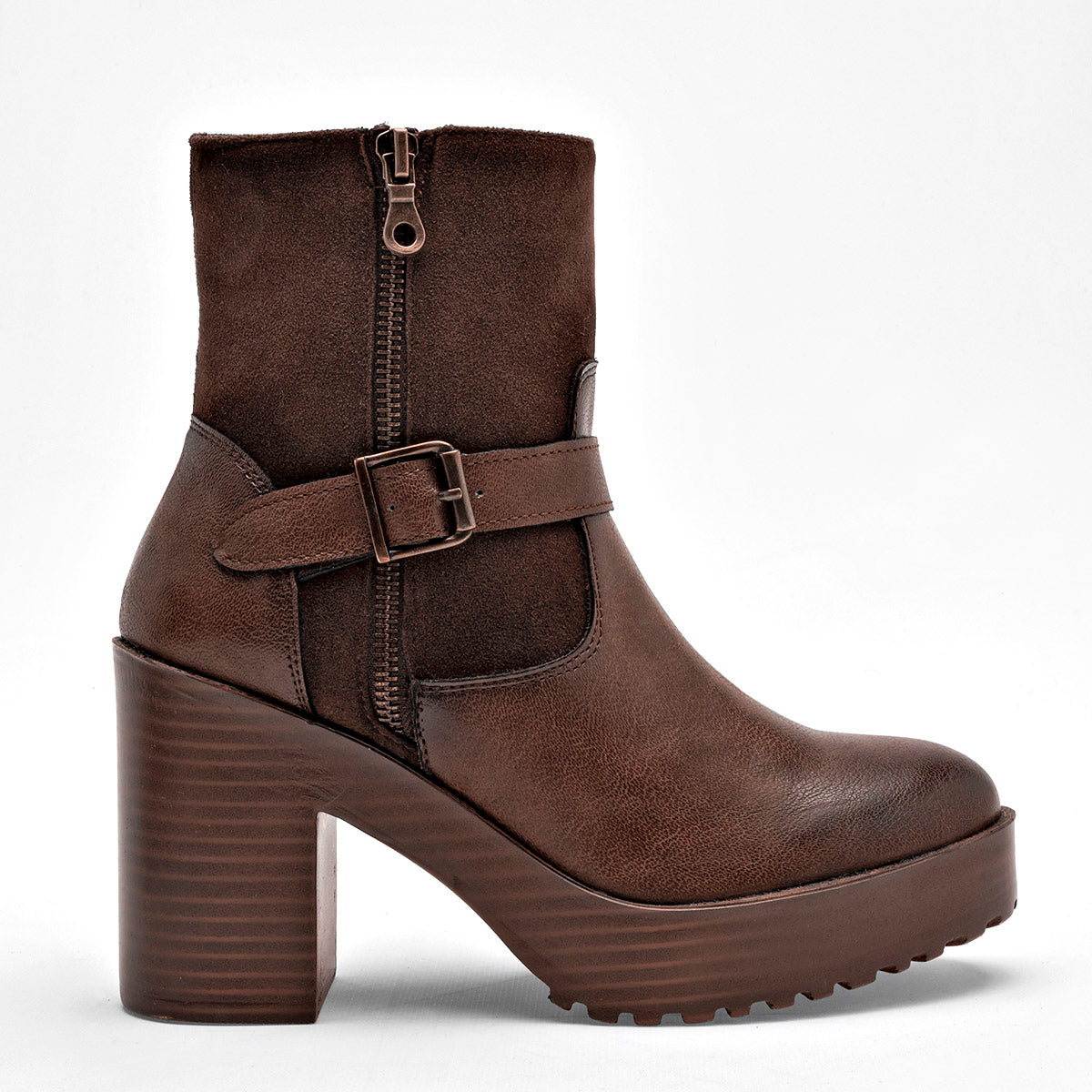 Bota caña corta para mujer marca Taguesi Café cod. 128990