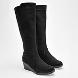 Bota caña larga para mujer marca Valeria Star Negro cod. 129000