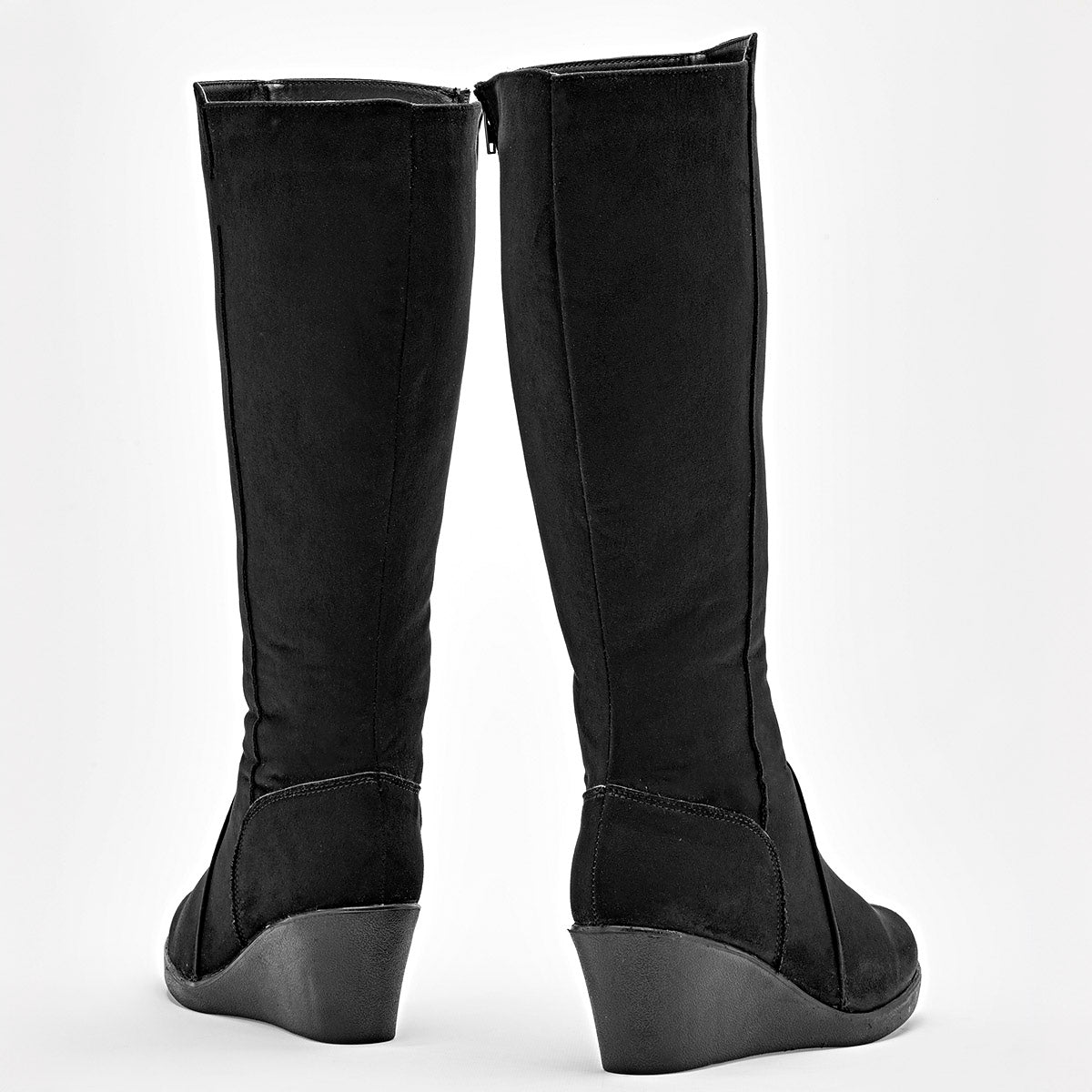 Bota caña larga para mujer marca Valeria Star Negro cod. 129000