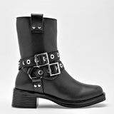 Bota caña corta para mujer marca Via Victoria Negro cod. 129007