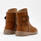 Bota caña corta para joven mujer marca Yondeer Camel cod. 129010