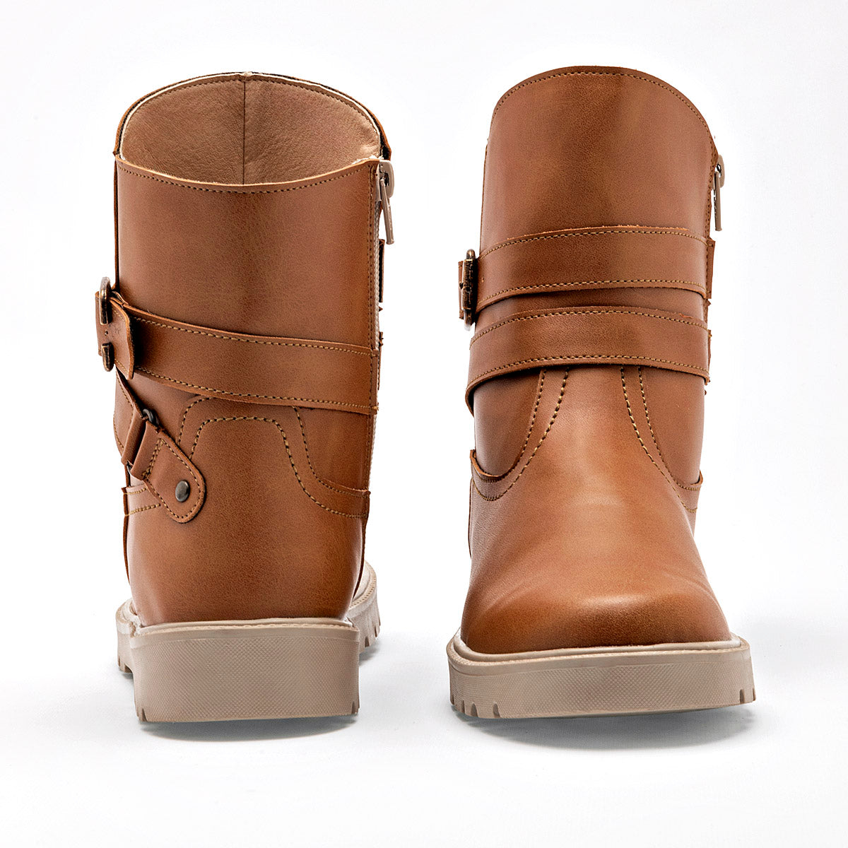 Bota caña corta para joven mujer marca Yondeer Camel cod. 129010