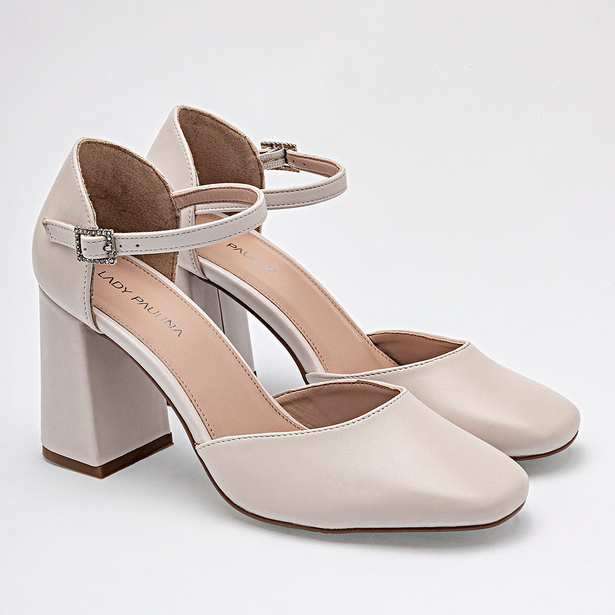 Zapatilla para mujer marca Lady Paulina Beige cod. 129194