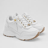 Tenis escolar suela chunky para joven marca Moramora Blanco cod. 129230