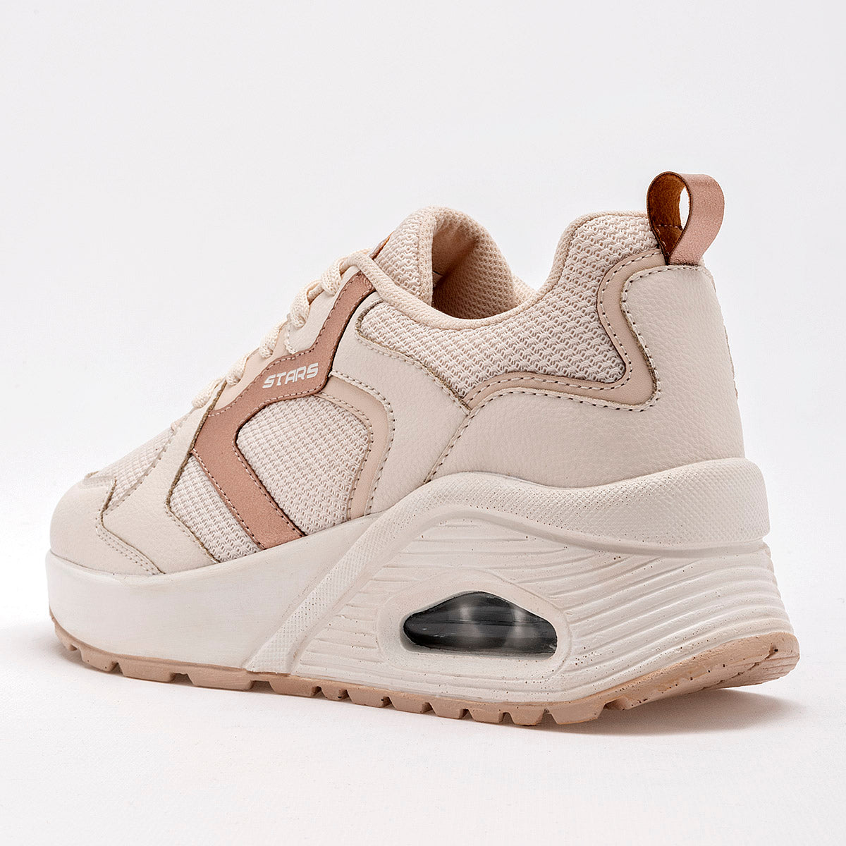 Tenis urbanos para mujer marca Stars Of The World Beige cod. 129263