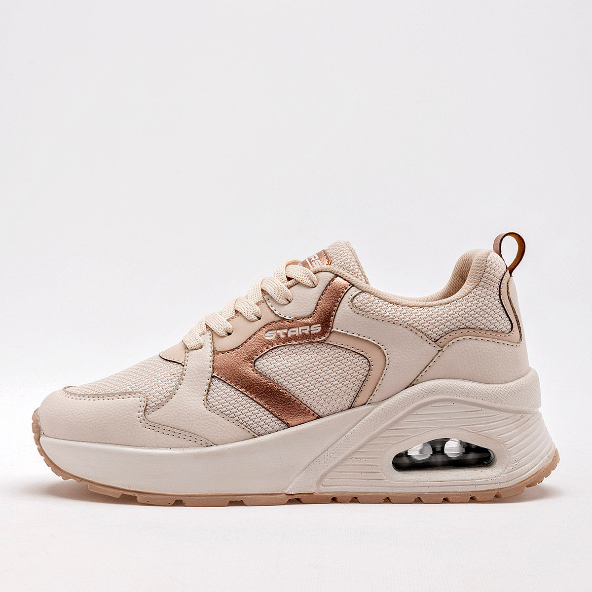 Tenis urbanos para mujer marca Stars Of The World Beige cod. 129263