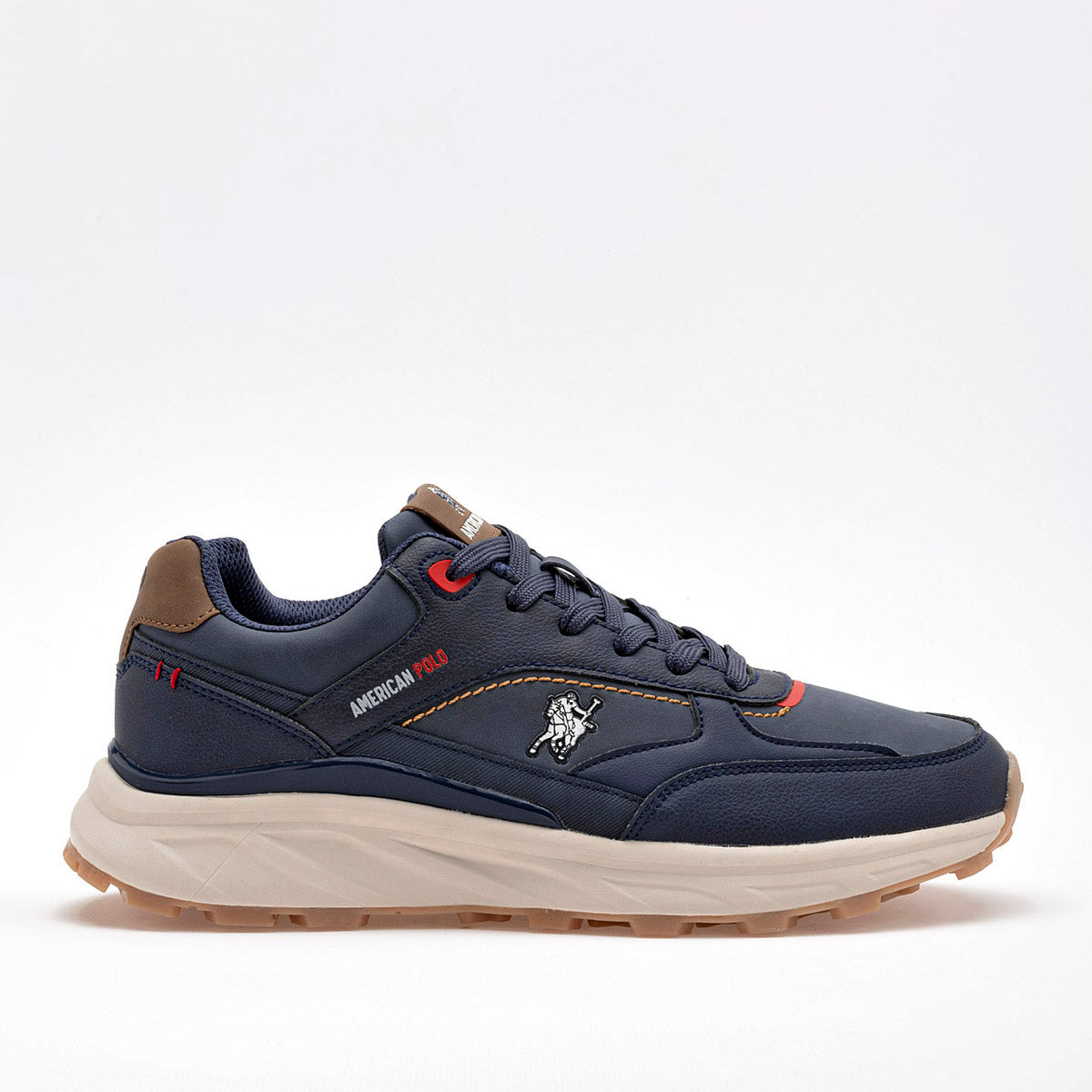 Tenis urbano para hombre marca American Polo Azul Marino cod. 129315