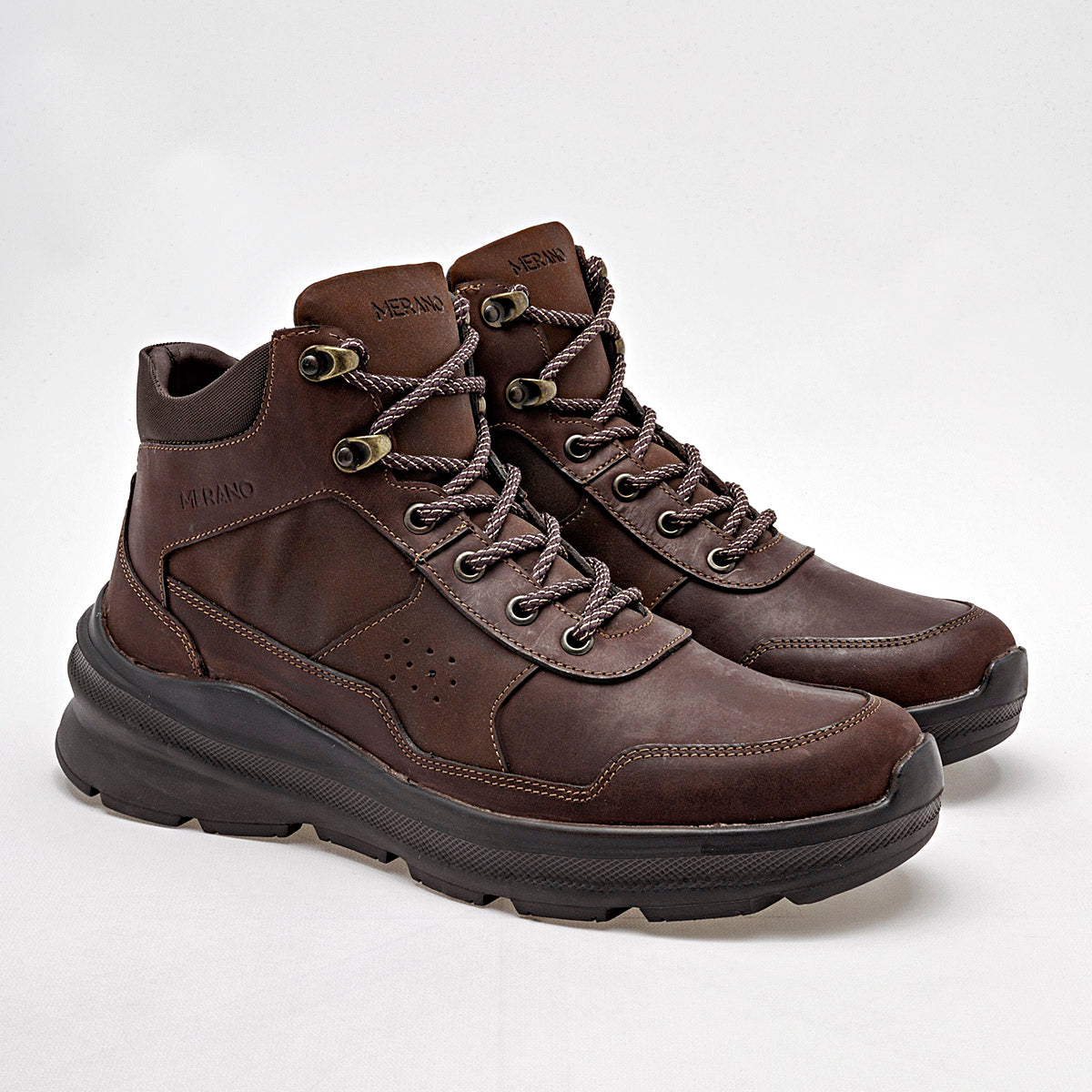 Bota de piel para hombre marca Merano Café cod. 129428