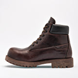 Bota industrial de piel para hombre marca Swissbrand Café cod. 129439