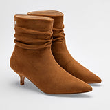 Bota caña corta para mujer marca Moramora Camel cod. 129457