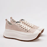 Tenis con plataforma para mujer marca Been Class Beige cod. 129665