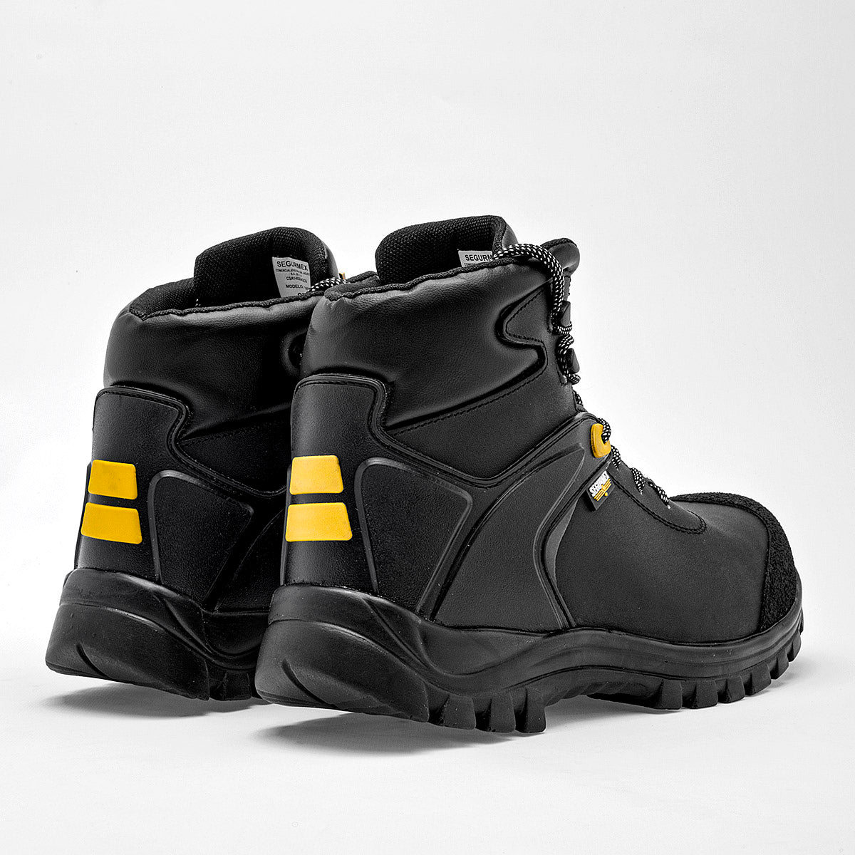 Bota industrial de piel para hombre marca Segurmex Negro cod. 129712