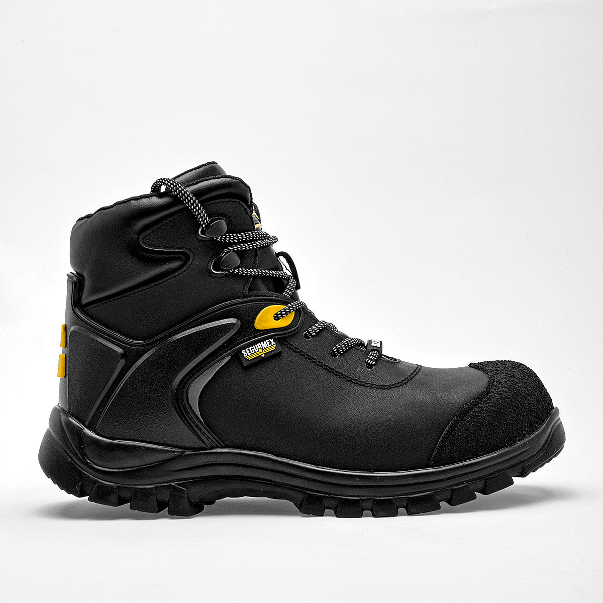 Bota industrial de piel para hombre marca Segurmex Negro cod. 129712