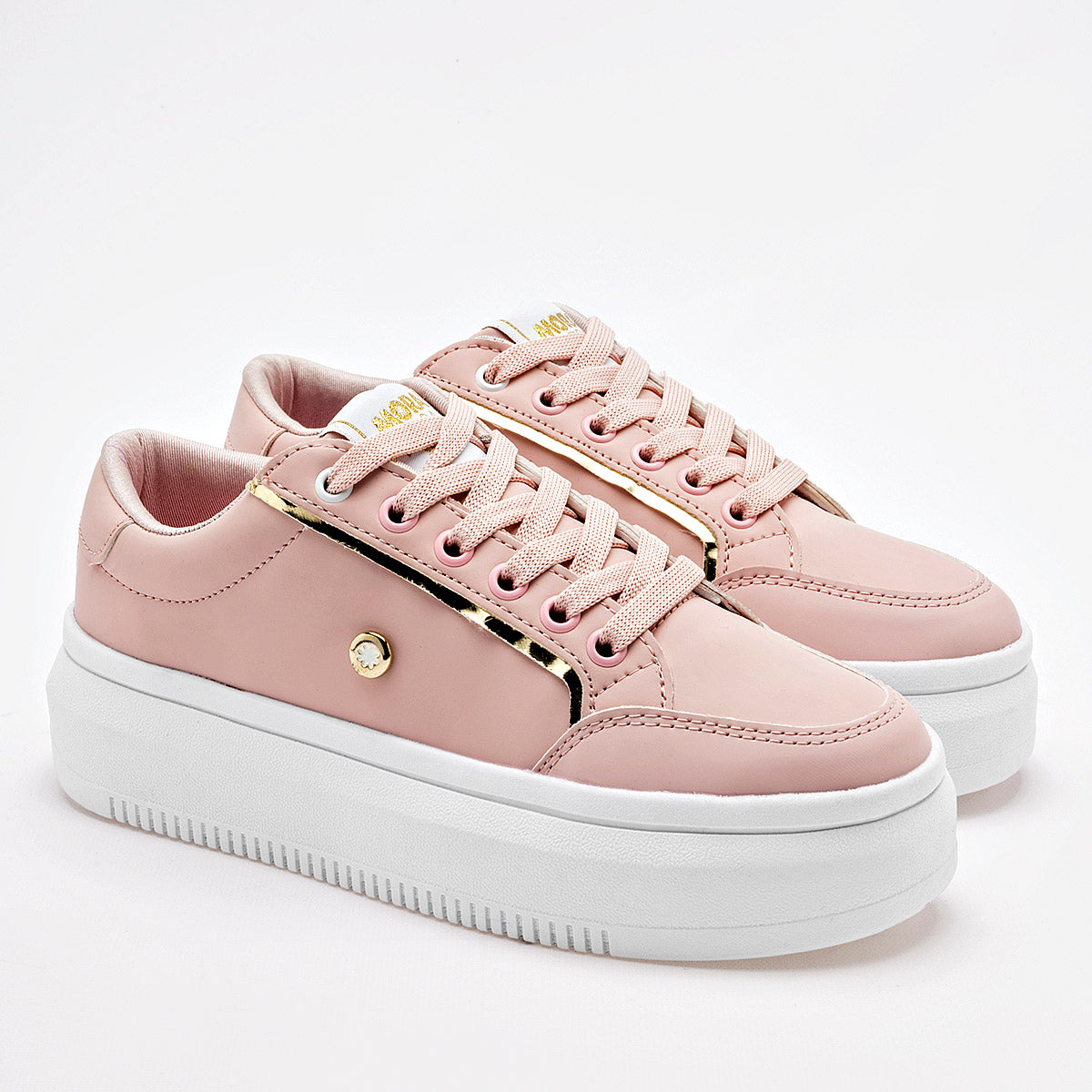 Tenis suela chunky para mujer marca Moramora Rosa cod. 129898