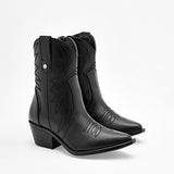 Bota tipo cowboy para mujer marca Moramora Negro cod. 130019