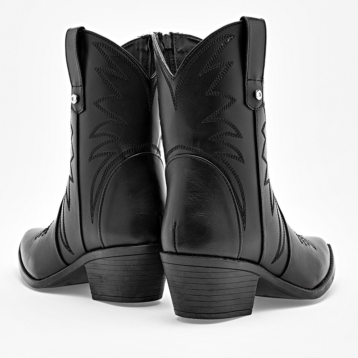 Bota tipo cowboy para mujer marca Moramora Negro cod. 130019